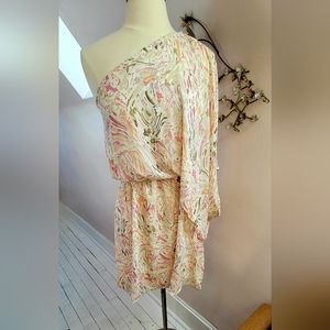 Elegant One-Shoulder Pink Dress